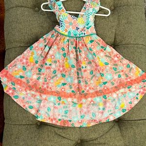EUC Wildflowers sleeveless‎ cross back dress